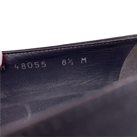 STUART WEITZMAN Black Patent Leather and Fabric Square Toe Pumps Size 8.5 Y2K - Picture 9 of 10